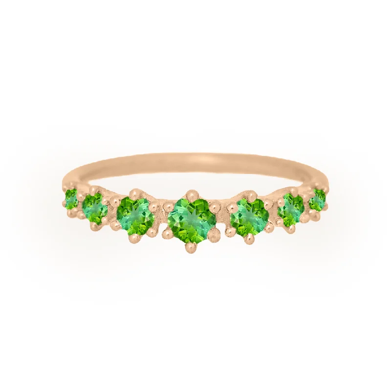 personalized rings for women -Helena Ring, petite, Green Tourmaline