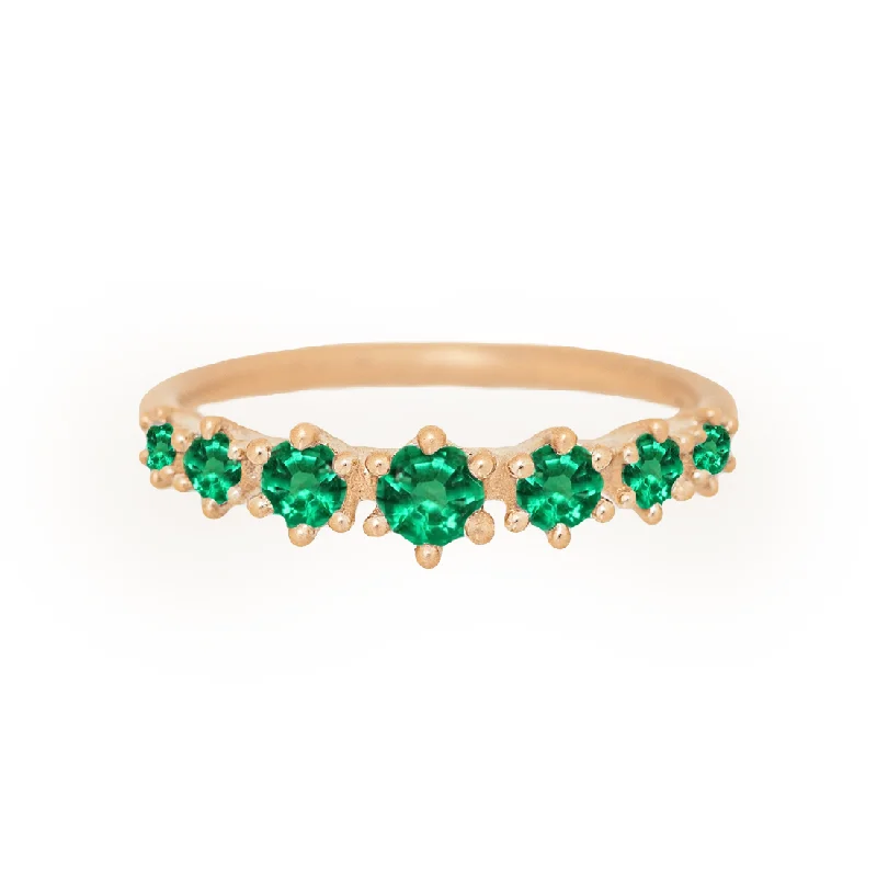 statement rings for women -Helena Ring, petite, Emerald