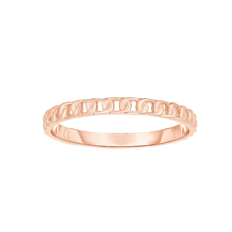 handmade rings for women -14kt Gold Size-7 Rose Finish Ring