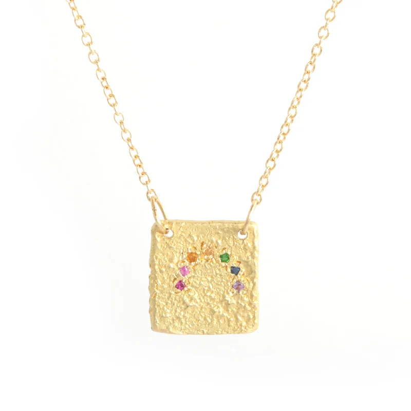 minimalist necklaces for women -Tesorito rainbow necklace