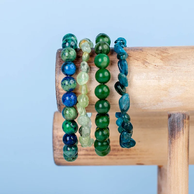 hand-crafted bangles -hand-crafted bangles -Earth Day Bracelet Stack