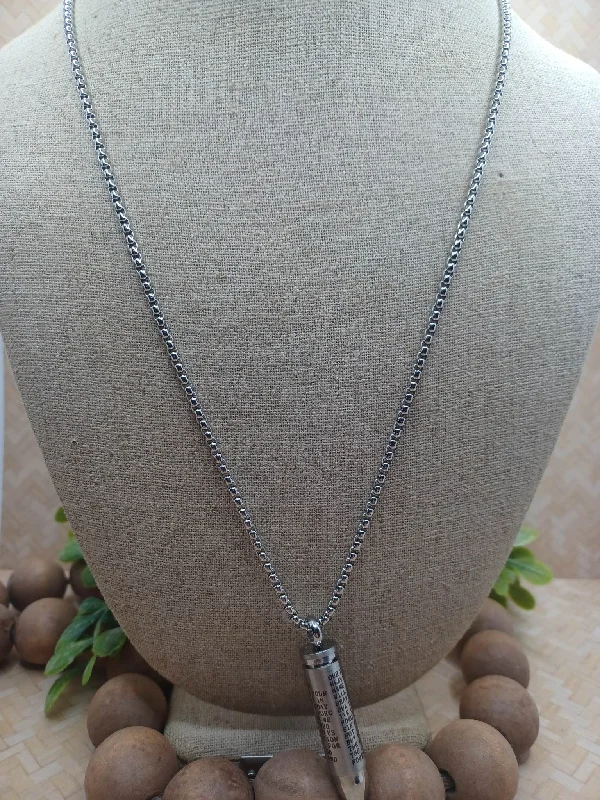 trendy gold necklaces for women -Silver Ammunition Necklace