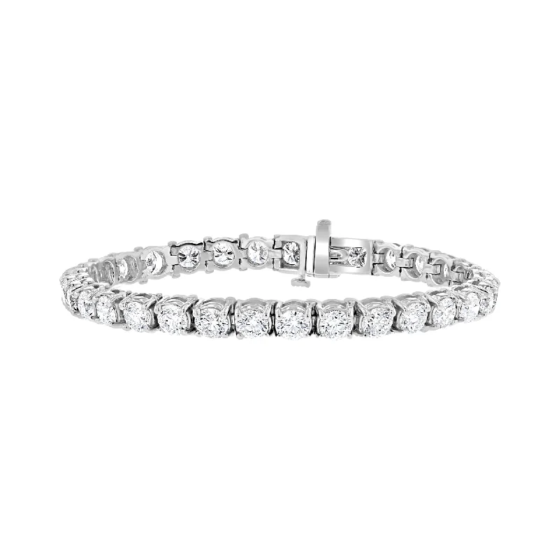 elegant tennis bracelets for women -elegant tennis bracelets for women -14KT WHITE GOLD 12.96 CTW ROUND DIAMOND TENNIS BRACELET