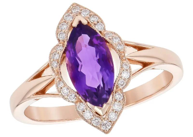 fashion-forward rings for women -Purple Amethyst Ring