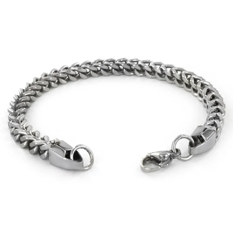 luxury bangle sets for women -luxury bangle sets for women -Stainless Steel Franco Chain Bracelet