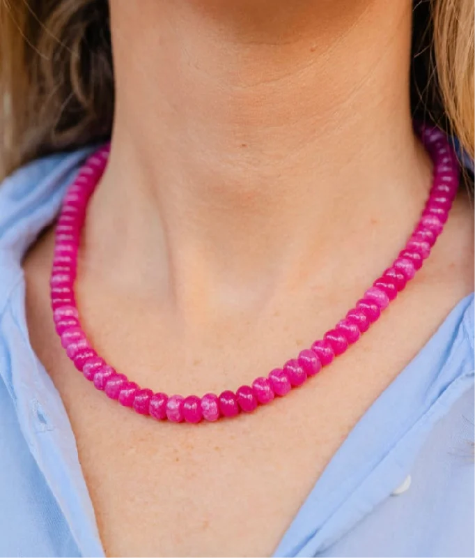 layered necklaces for women -Strawberry Saltwater Taffy Necklace