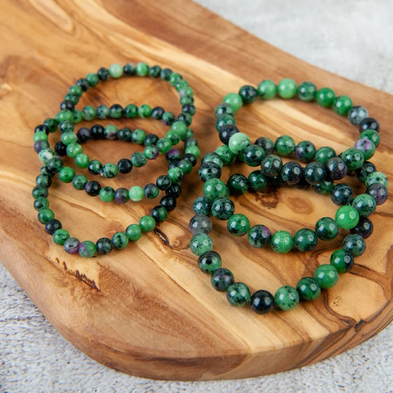 unique charm bracelets for women -unique charm bracelets for women -Ruby Zoisite Beaded Bracelet