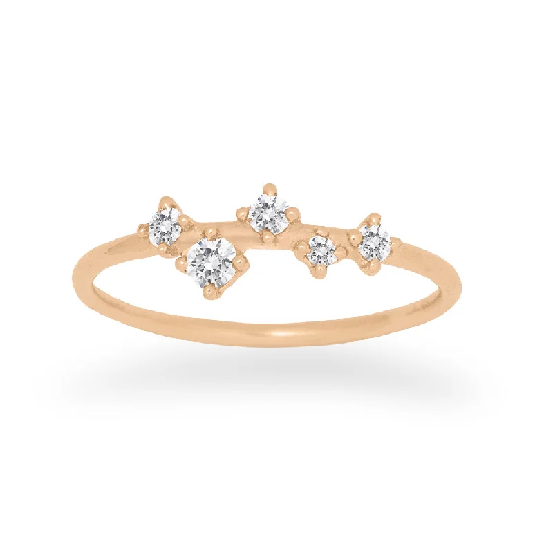 chic gemstone rings for women -Milky Way Ring