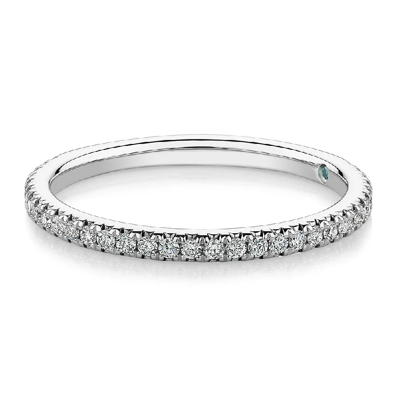 women’s rings -Premium Lab-Grown Diamond, 0.23 carat TW round brilliant wedding or eternity band in platinum