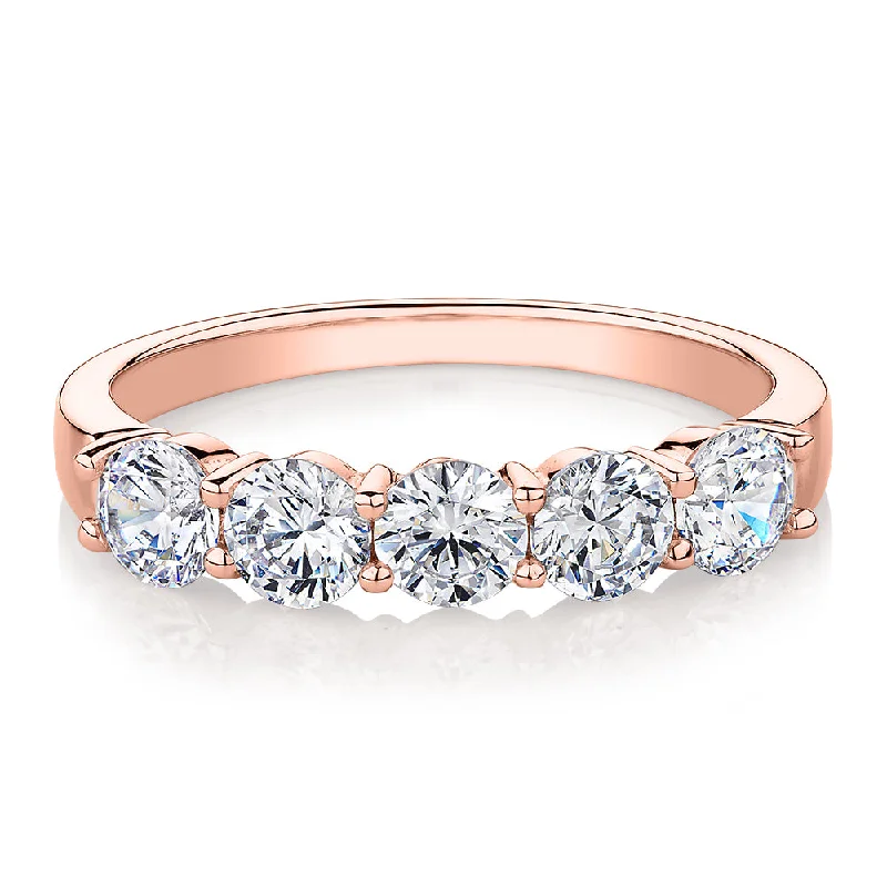 beautiful diamond wedding rings -Dress ring with 1 carat* of diamond simulants in 14 carat rose gold