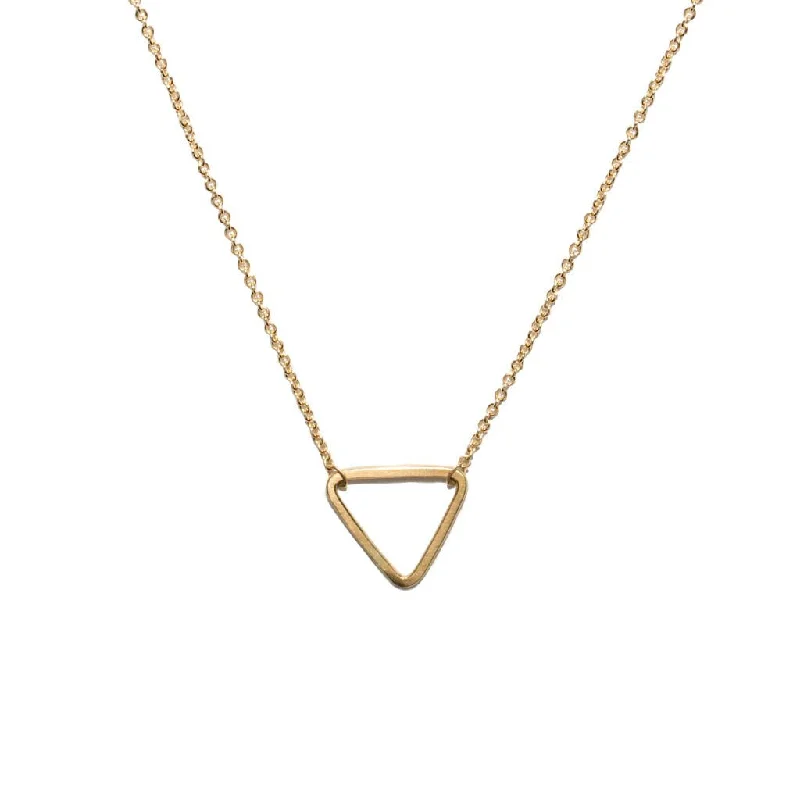 simple necklaces for women -<!--NK882-->mini triangle necklace