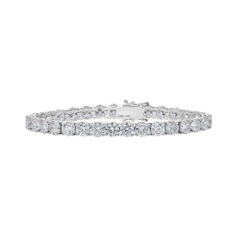 gold bracelets for women -gold bracelets for women -18KT WHITE GOLD 22.03 CTW DIAMOND TENNIS BRACELET