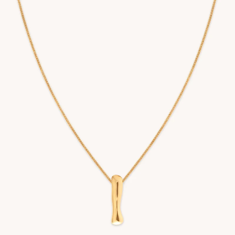 fashion lockets for women -I Initial Bold Pendant Necklace in Gold