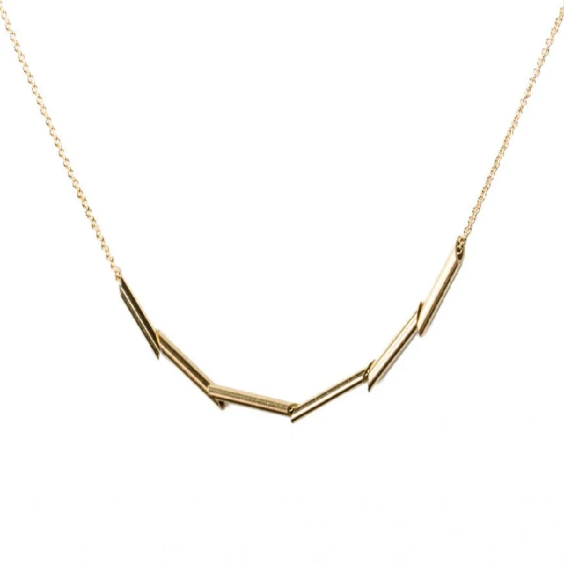 luxury statement necklaces for women -<!--NK950-->scaled tubular mirror necklace