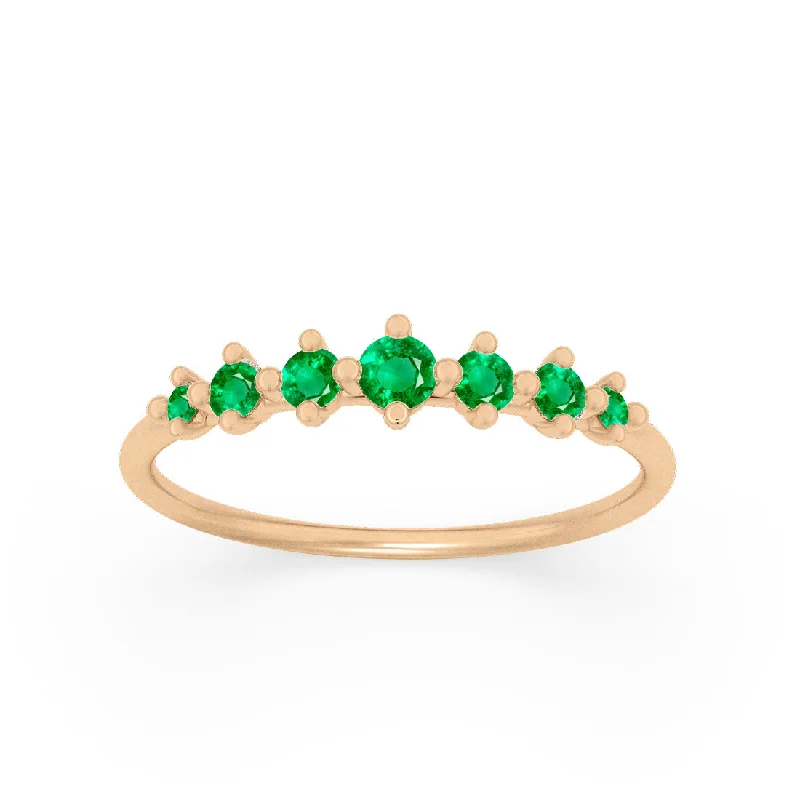 geometric rings for women -Meissa Ring, Emerald