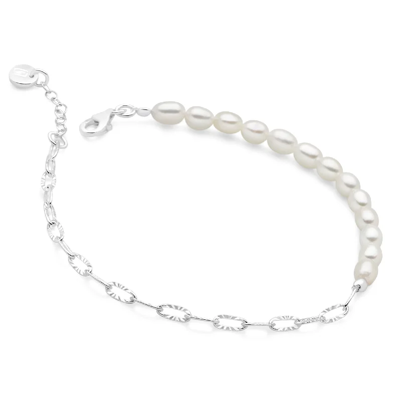 beautiful wedding bangles -beautiful wedding bangles -Crescent Pearl Bracelet