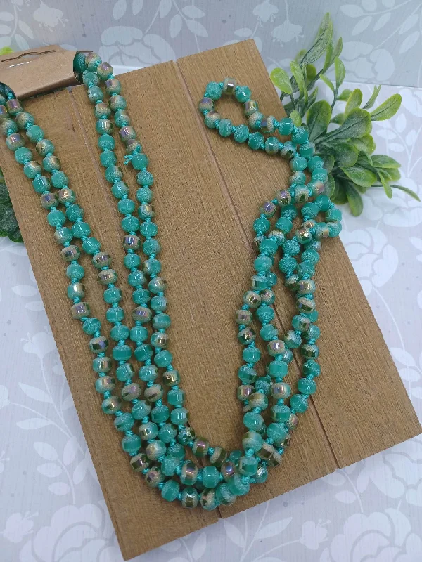 trendy fashion necklaces for women -Turquoise Beaded Necklace