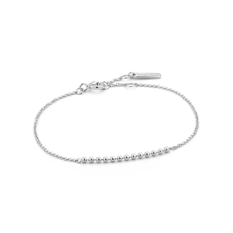 diamond bangle bracelets for women -diamond bangle bracelets for women -Sterling Silver Ball Bar Bracelet by Ania Haie