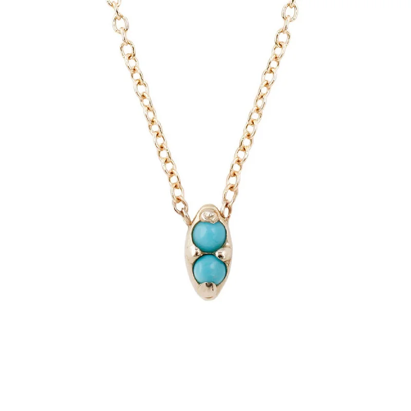 cute necklaces for women -Duet Necklace-Turquoise