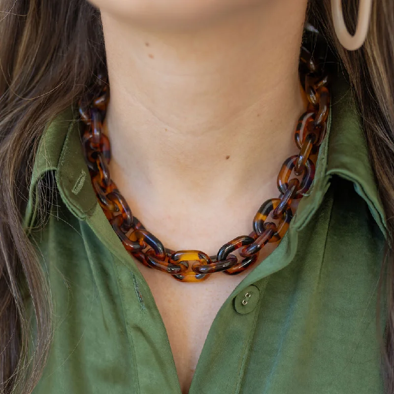 statement necklaces for women -Classic Tortoiseshell Necklace