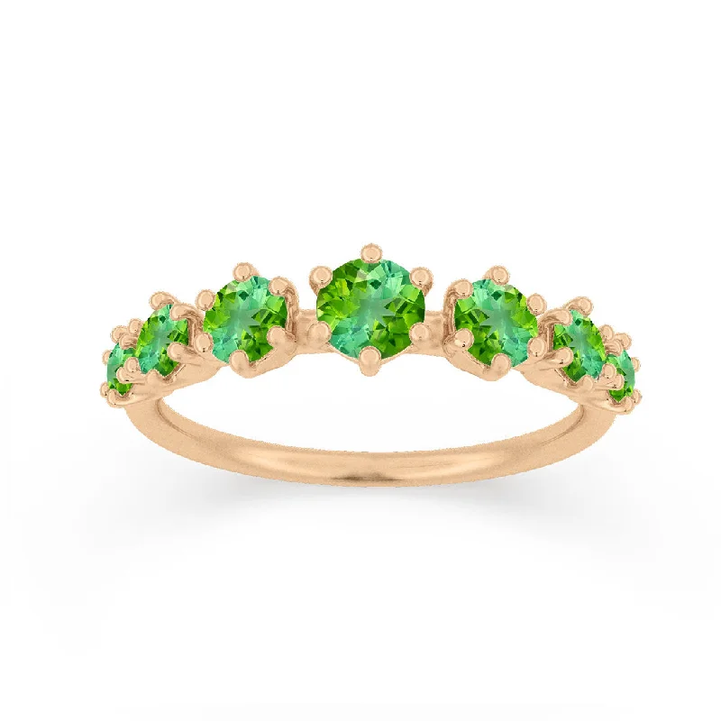 wedding rings for women -Helena Ring, Green Tourmaline