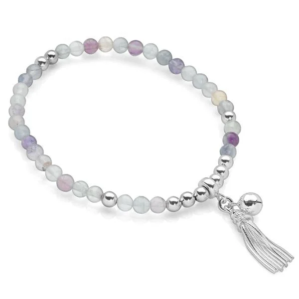 fashion bangles and bracelets -fashion bangles and bracelets -Chime Tassel Bracelet (Fluorite)