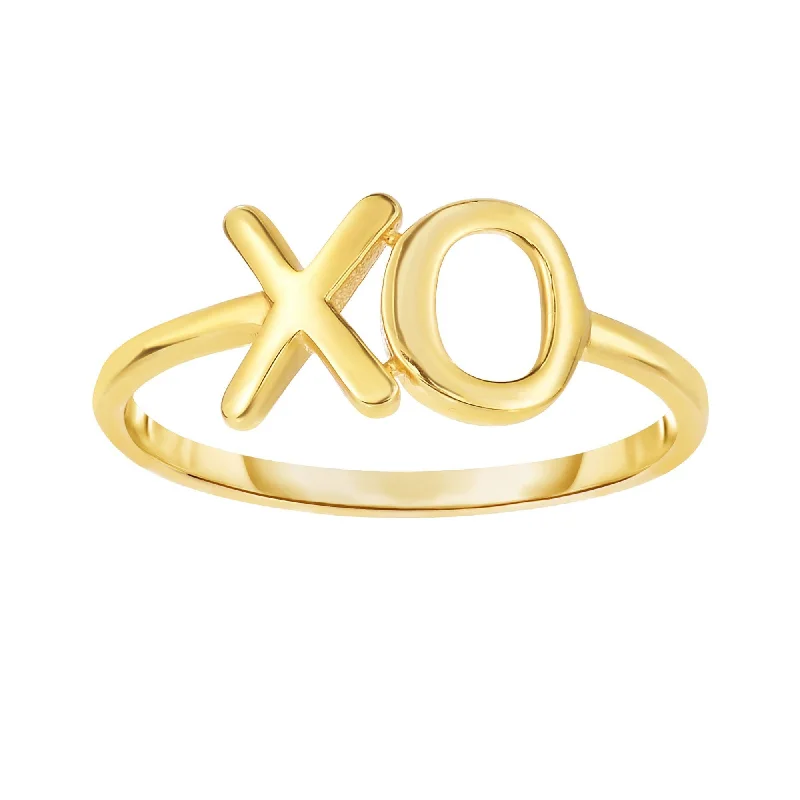 customized rings for women -14kt Yellow Gold Shiny 7-1.5mm  inchesX inches &  inchesO inches Top Fancy Size 07 Ring