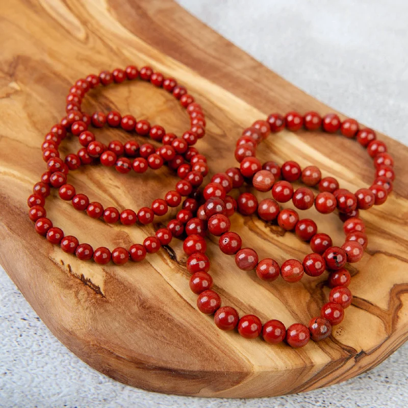 engraved bangle bracelets -engraved bangle bracelets -Red Jasper Beaded Bracelet