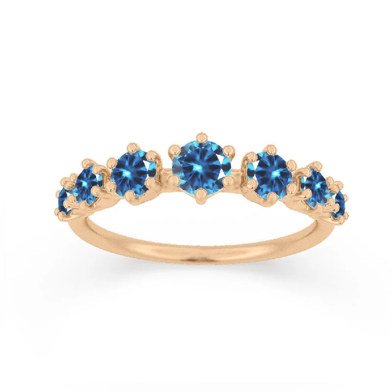 silver gemstone rings -Helena Ring, Blue Sapphire