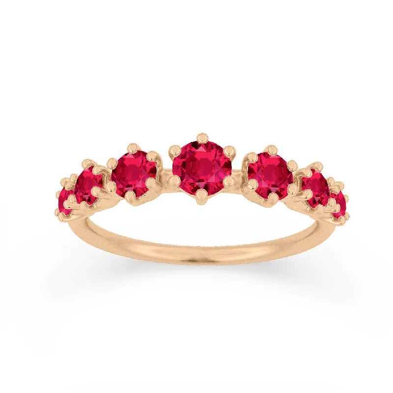 vintage gemstone rings for women -Helena Ring, Red Ruby