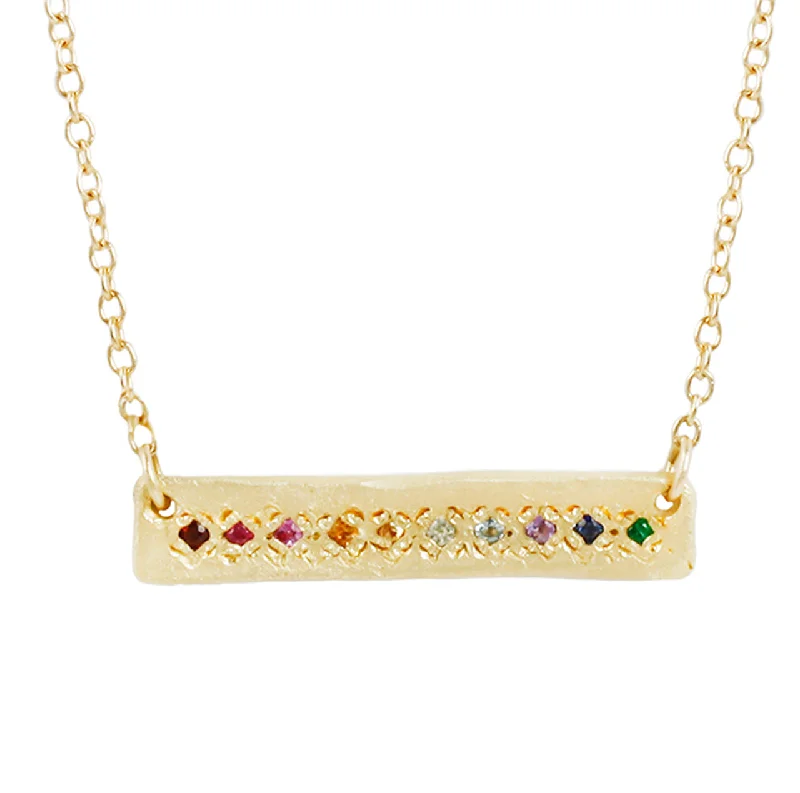 colorful necklaces for women -La Fortuna Necklace-Rainbow