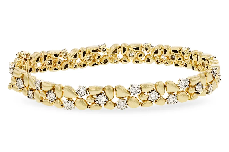 women’s tennis bracelets -women’s tennis bracelets -14K Yellow Gold 1.00ctw Diamond Pebble Bracelet by Allison Kaufman