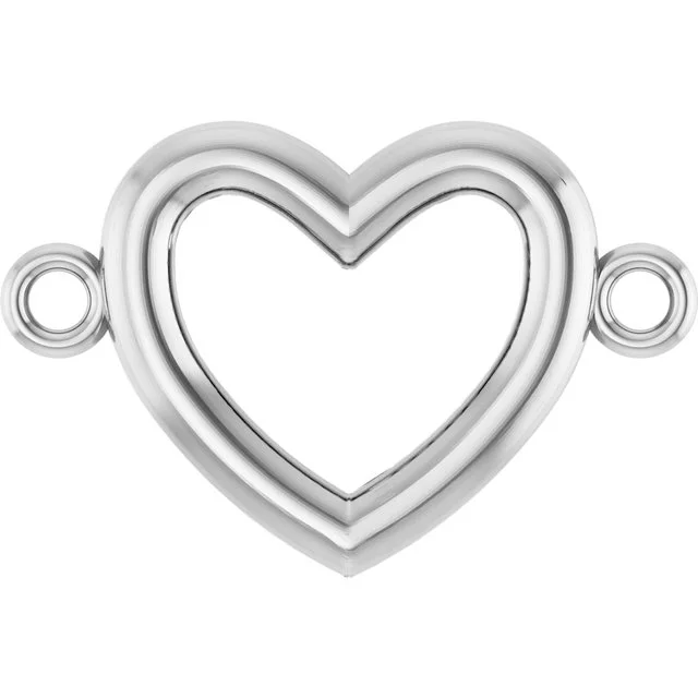 silver bangles for women -silver bangles for women -Sterling Silver Permanent Jewelry Heart Bracelet Charm by Stuller