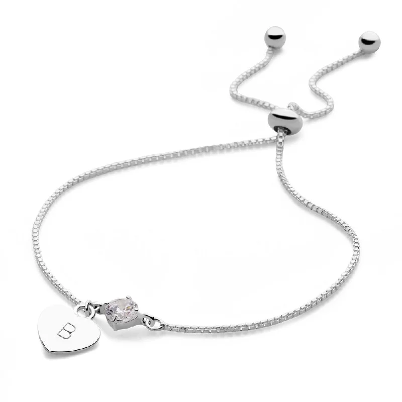 beautiful bangles for casual wear -beautiful bangles for casual wear -Personalised Sparkling Letter Bracelet (Heart)