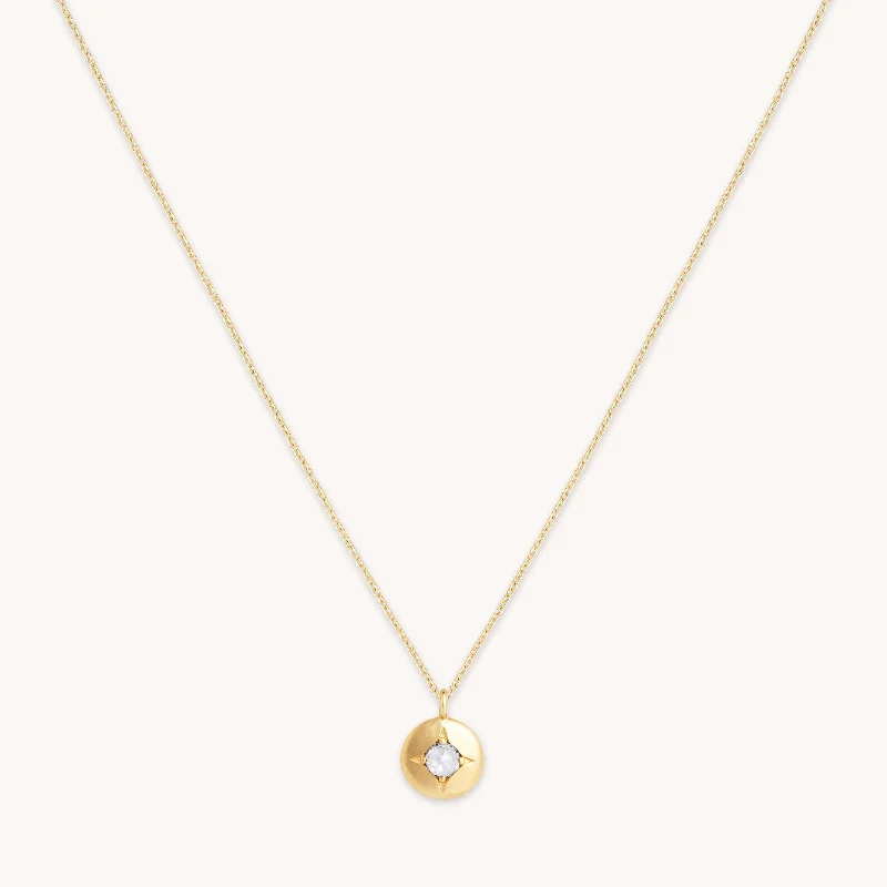 fine jewelry necklaces for women -April Topaz Birthstone Necklace in Solid Gold