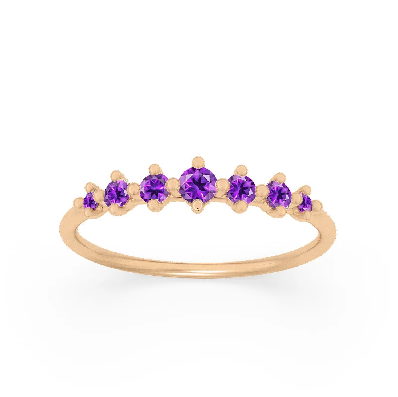 custom gold rings -Meissa Ring, Amethyst