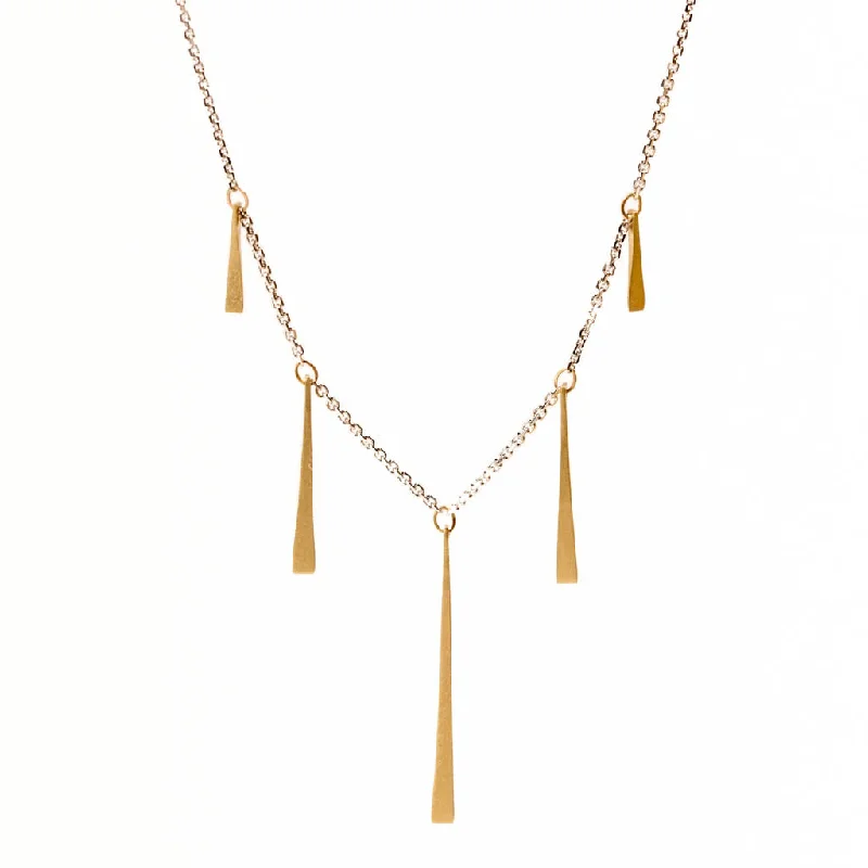 fashion necklaces for women -<!--NK905-->slinky gold shards necklace