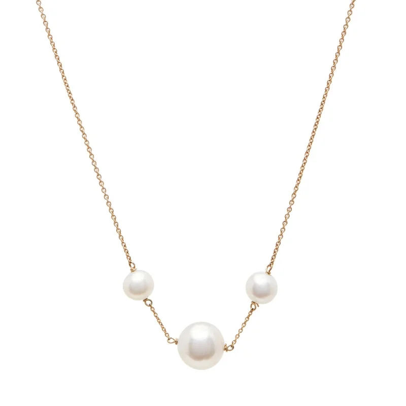 custom silver necklaces for women -<!--NK999-->grand linear pearl necklace