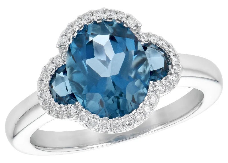 delicate rings for women -London Blue Topaz Ring