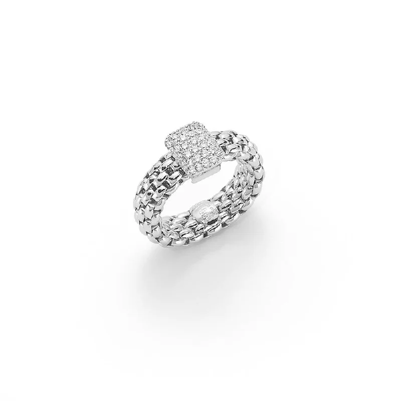 classic solitaire rings -FOPE Flexit Vendome Pava Ring