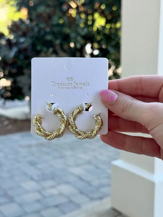 women’s ear cuff earrings -The Jennifer Hoop Earrings by Treasure Jewels