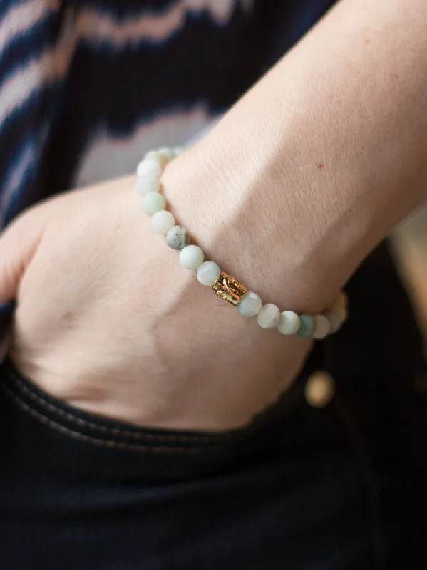 eco-friendly bracelets for women -eco-friendly bracelets for women -Sun and Moon Bracelet - Amazonite