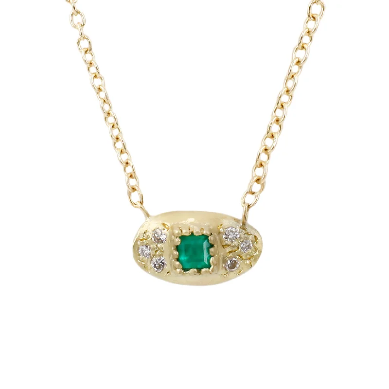 fine jewelry necklaces for women -Samara Necklace-Emerald