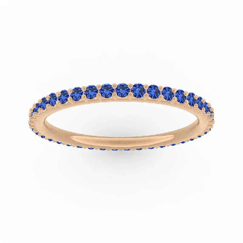 engagement rings for women -Paola Eternity Band, 1/2 Ct, Blue Sapphire