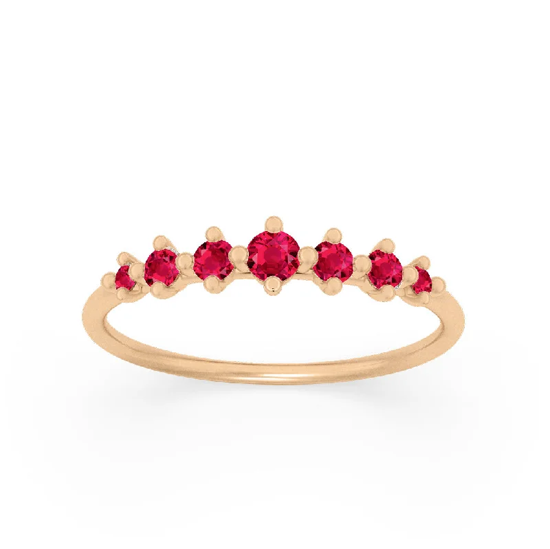 sterling silver rings for women -Meissa Ring, Red Ruby