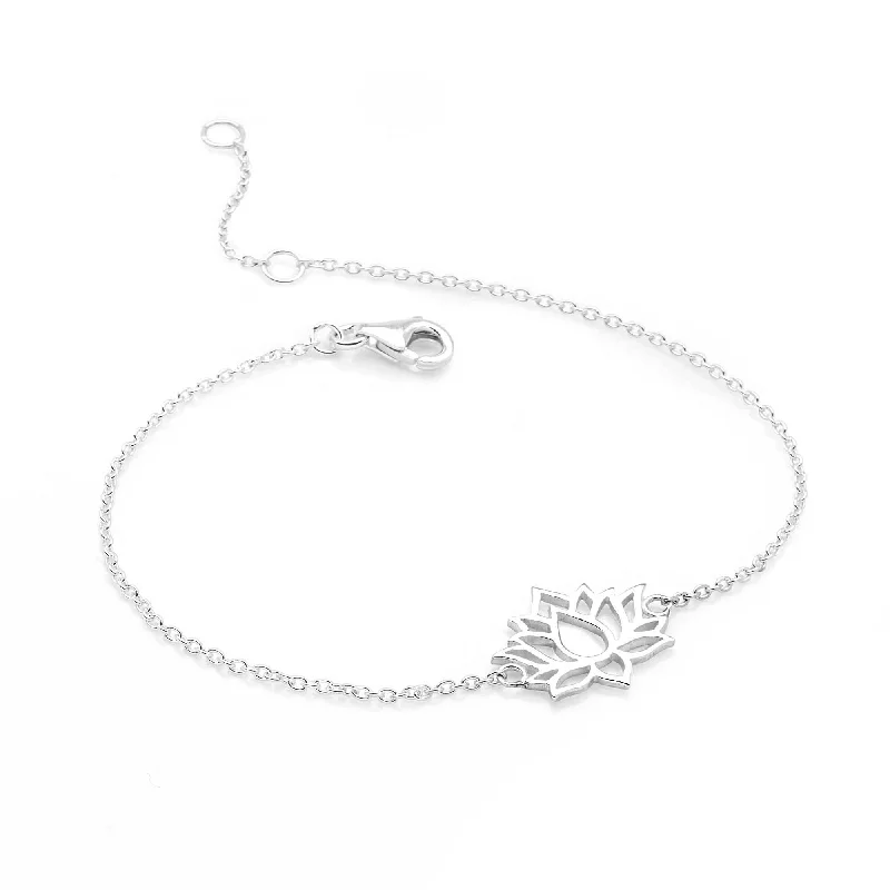 fashionable charm bracelets -fashionable charm bracelets -Lotus Flower Bracelet