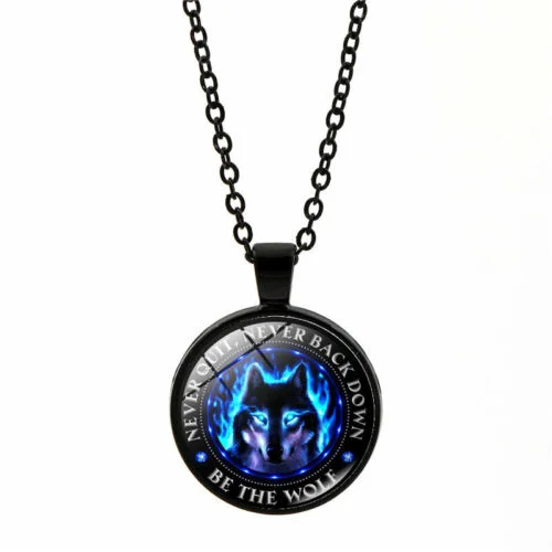 wedding necklaces for women -Wolf "Never Back Down" Necklace