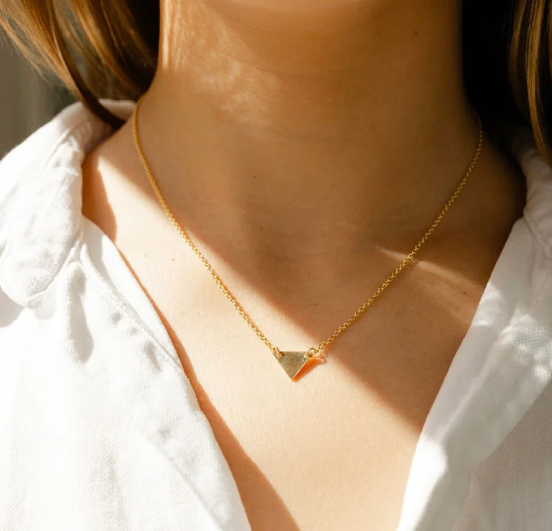 stacking necklaces for women -Gold Half Diamond Necklace