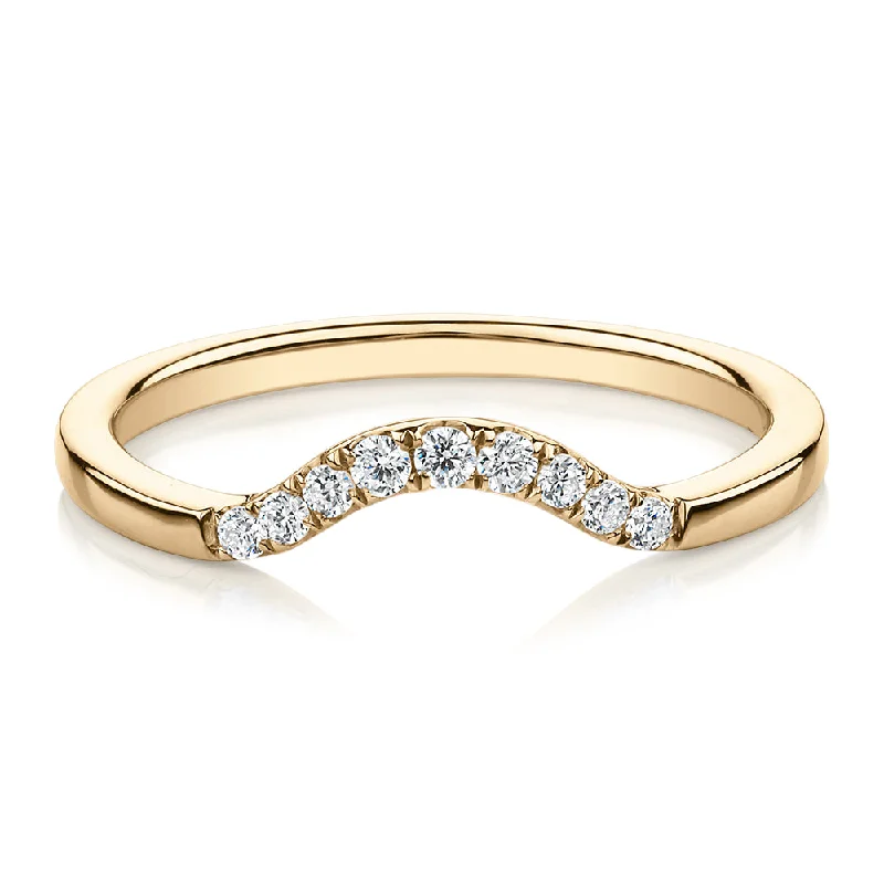 custom-designed rings for women -Wedding or eternity band in 10 carat yellow gold