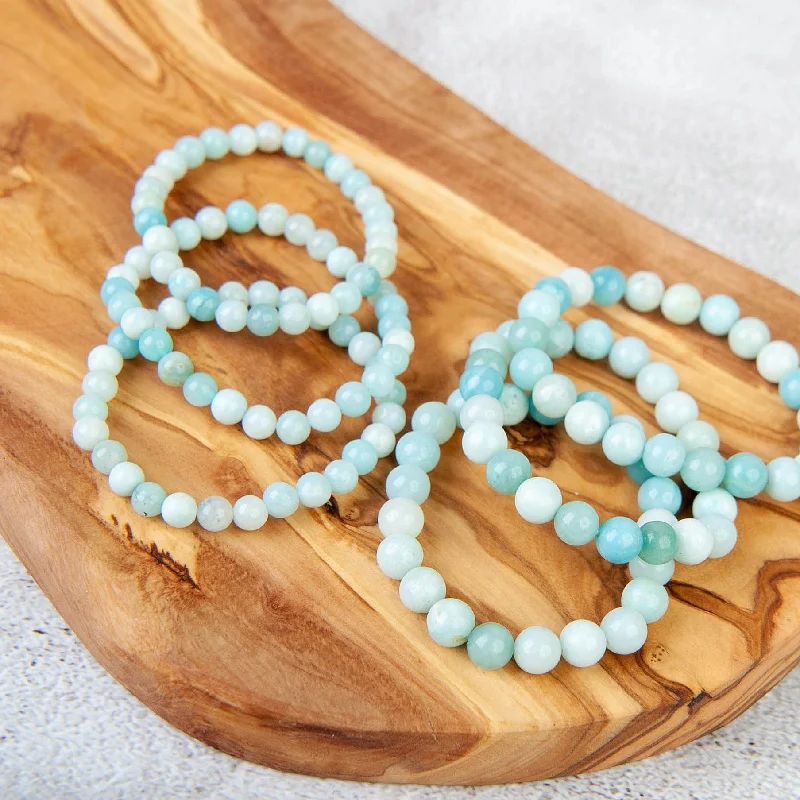 eco-friendly bracelets for women -eco-friendly bracelets for women -Russian Amazonite Beaded Bracelet